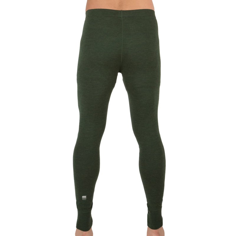 MERIWOOL Mens Base Layer 100% Merino Wool Thermal Pants Army Green - Image 2